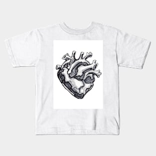 Human heart ink drawing Kids T-Shirt